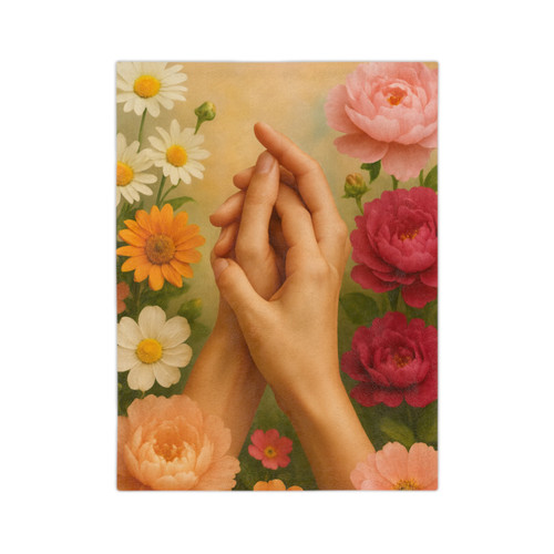 Heartfelt Connections - Velveteen Microfiber Blanket