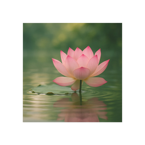 Tranquil Lotus - Square Magnet