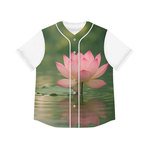 Tranquil Lotus - Women's Baseball Jersey (AOP)