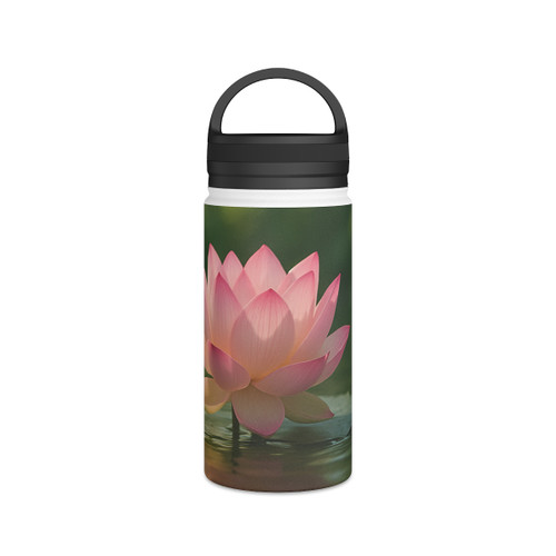 Tranquil Lotus - Stainless Steel Water Bottle, Handle Lid