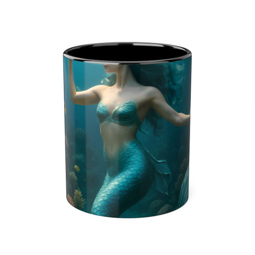 Mystical Ocean Dance - Accent Mugs, 11oz