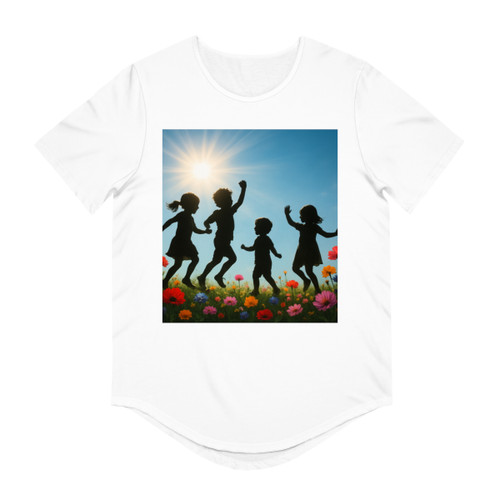 Chasing Sunbeams - Men's Jersey Curved Hem Tee