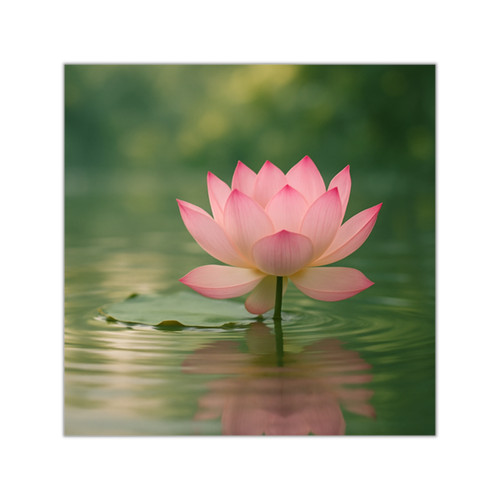 Tranquil Lotus - Square Vinyl Stickers