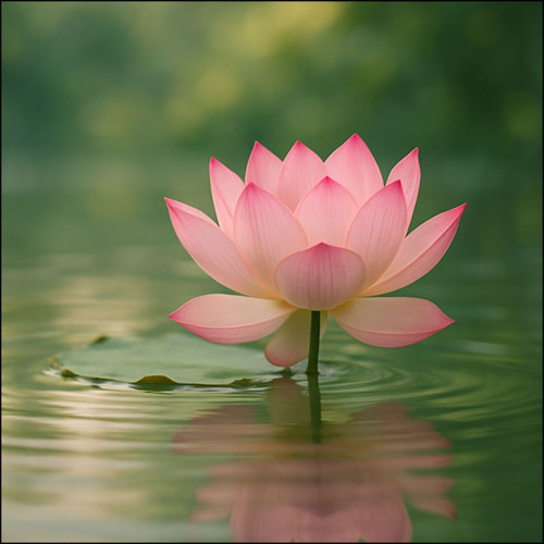 Tranquil Lotus - Custom Cut Acrylic Ornament