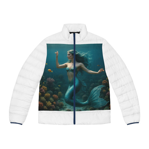 Mystical Ocean Dance - Men's Puffer Jacket (AOP)