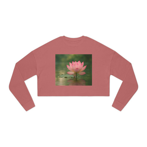 Tranquil Lotus - Women's Cropped Sweatshirt