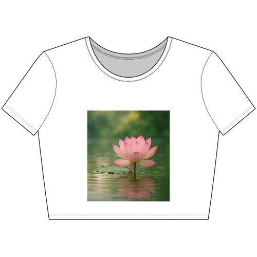 Tranquil Lotus - Women’s Poly-Cotton Crop Tee