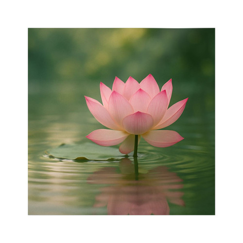 Tranquil Lotus - Die-Cut Stickers, (DTF)