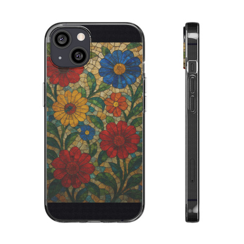 Nature's Mosaic Dance - Clear Silicone Phone Cases