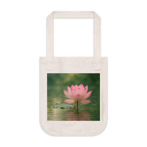 Tranquil Lotus - Organic Canvas Tote Bag