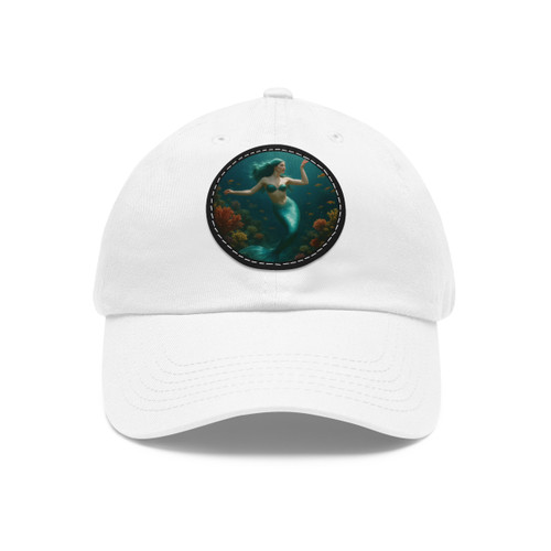 Mystical Ocean Dance - Dad Hat with Leather Patch (Round)