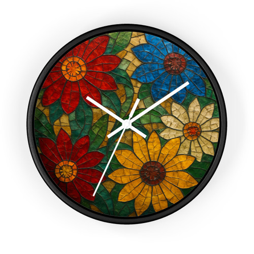 Nature's Mosaic Dance - Wall Clock