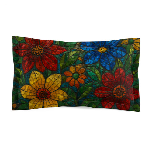 Nature's Mosaic Dance - Microfiber Pillow Sham