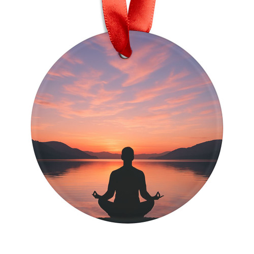 Serenity Within - Acrylic Ornament with Ribbon