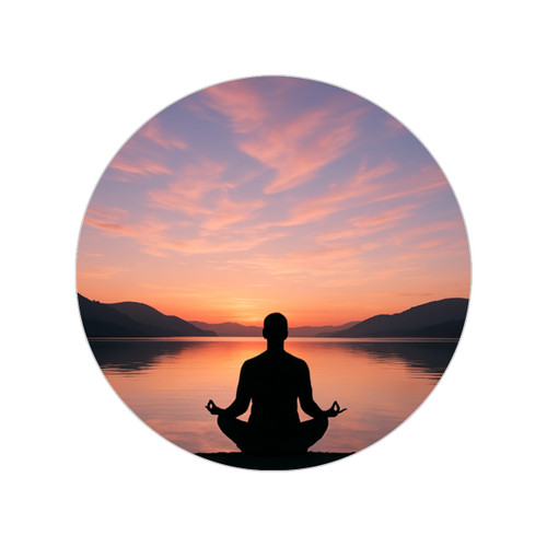 Serenity Within - Transparent Outdoor Stickers, Round, 1pcs