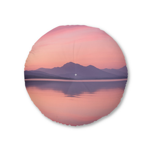 Calm Waters - Tufted Floor Pillow, Round