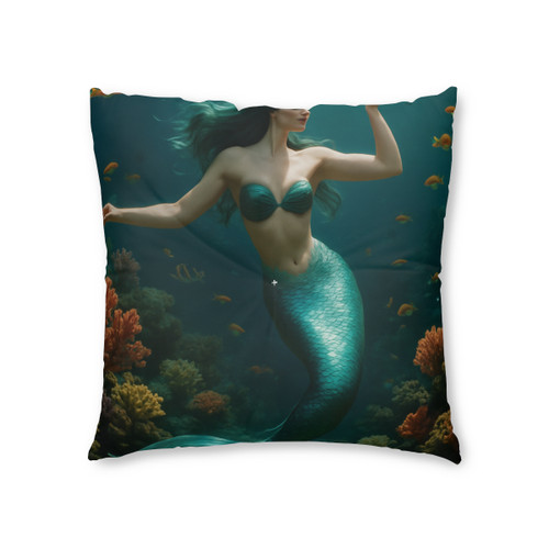 Mystical Ocean Dance - Tufted Floor Pillow, Square