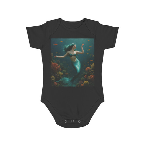 Mystical Ocean Dance - Short Sleeve Baby Bodysuit