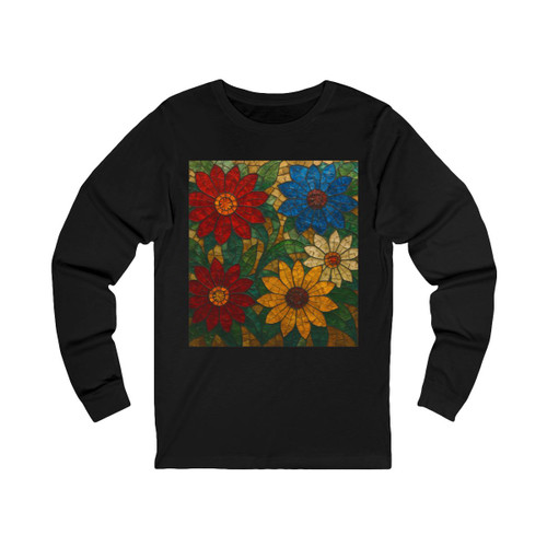 Nature's Mosaic Dance - Unisex Jersey Long Sleeve Tee