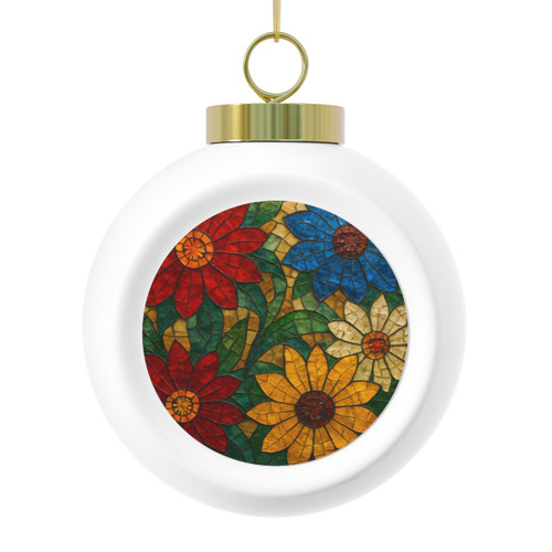 Nature's Mosaic Dance - Christmas Ball Ornament