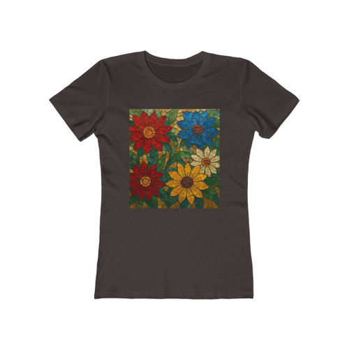 Nature's Mosaic Dance - The Boyfriend Tee for Women