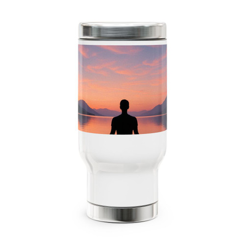 Serenity Within - Stainless Steel Travel Mug with Handle, 14oz