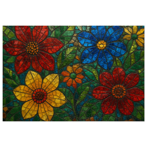 Nature's Mosaic Dance - Jigsaw Puzzle with Tin