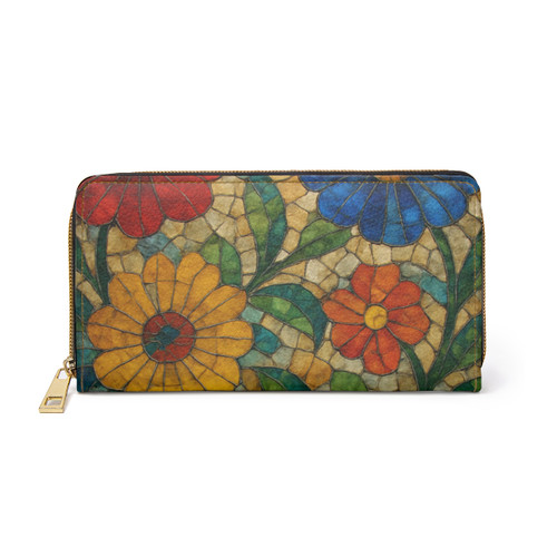 Nature's Mosaic Dance - Zipper Wallet