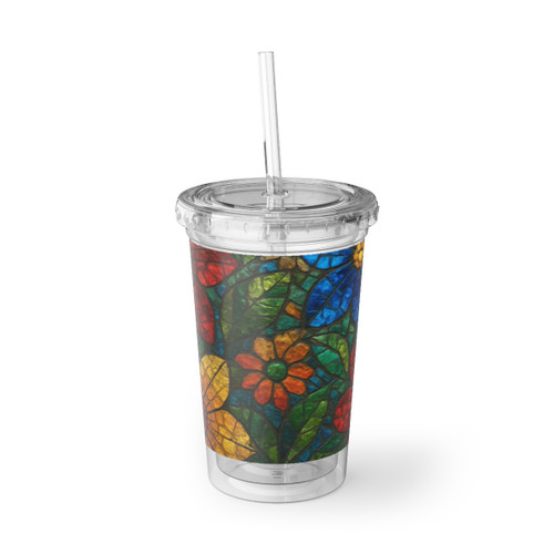 Nature's Mosaic Dance - Suave Acrylic Cup