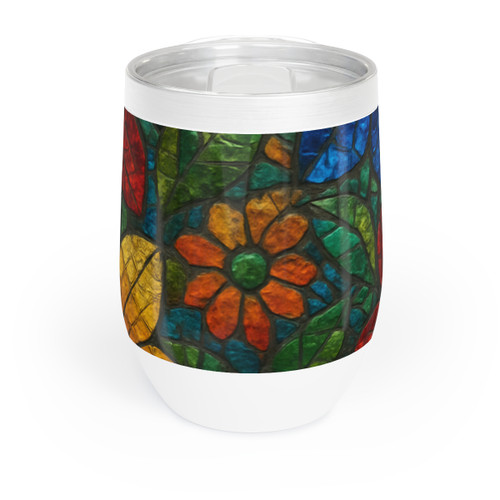 Nature's Mosaic Dance - Chill Wine Tumbler