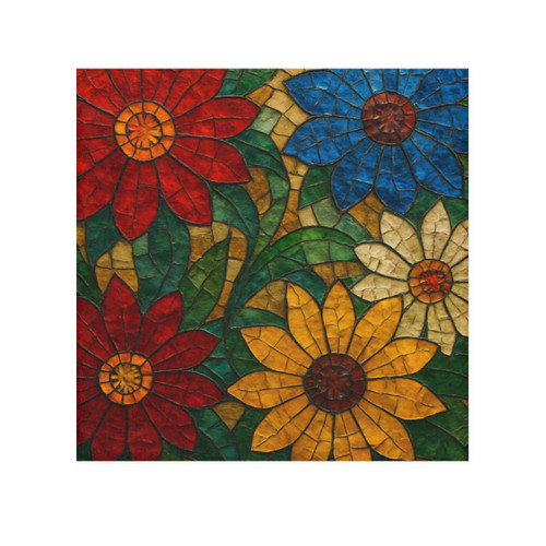 Nature's Mosaic Dance - Face Towel