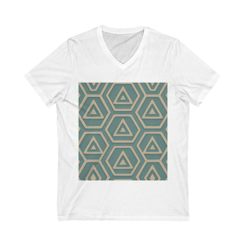 Quantum Tessellations - Unisex Jersey Short Sleeve V-Neck Tee Quantum Tessellations - Unisex Jersey Short Sleeve V-Neck Tee