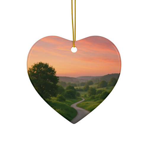 Embrace Your Journey - Ceramic Ornaments, 2-Side Print, (1pc, 3pcs, 5pcs, 10pcs)