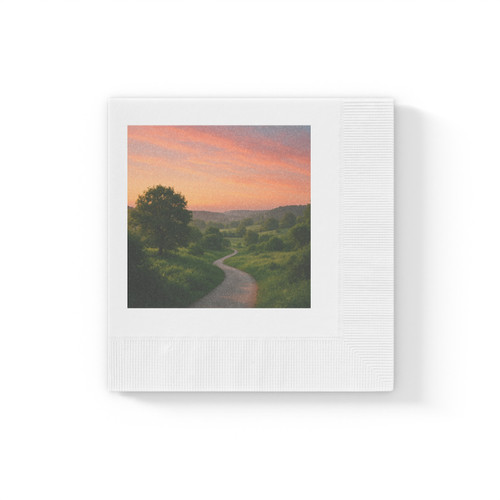 Embrace Your Journey - White Coined Napkins