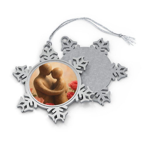 Eternal Embrace - Pewter Snowflake Ornament