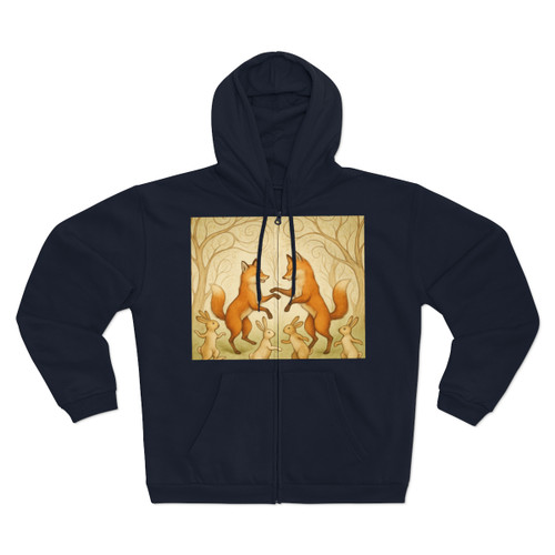 Whimsical Forest Dance - Unisex Hooded Zip Sweatshirt