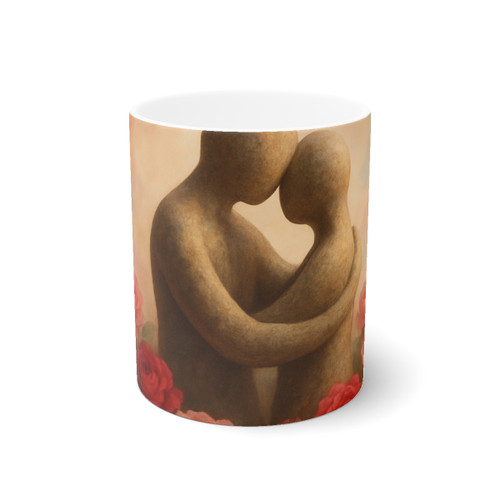Eternal Embrace - White Ceramic Mug, 11oz and 15oz