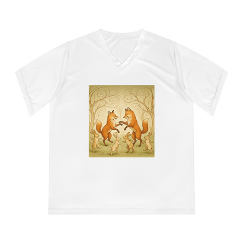 Whimsical Forest Dance - Women's Performance V-Neck T-Shirt
