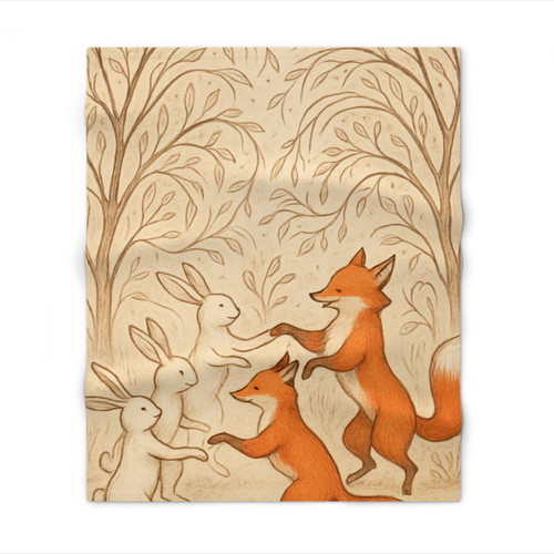 Whimsical Forest Dance - Throw Blanket
