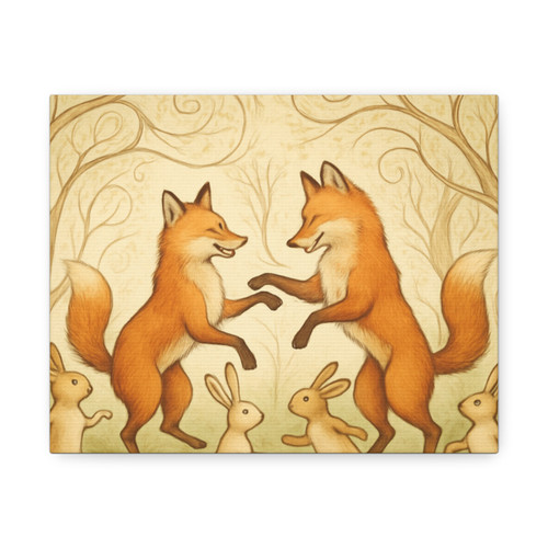 Whimsical Forest Dance - Stretched Canvas