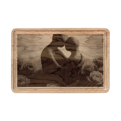 Eternal Embrace - Wooden Cutting Board (Engraving)