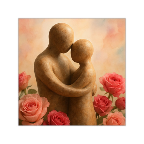 Eternal Embrace - Square Vinyl Stickers