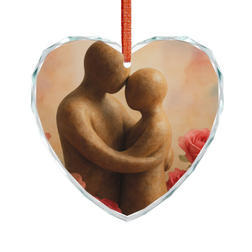 Eternal Embrace - Crystal Glass Ornament