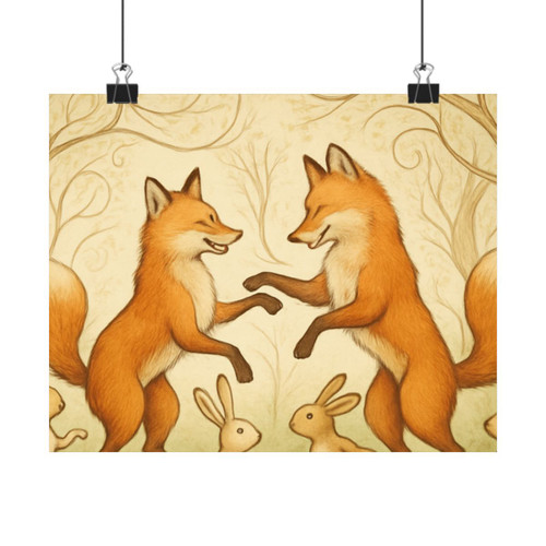 Whimsical Forest Dance - Matte Horizontal Posters