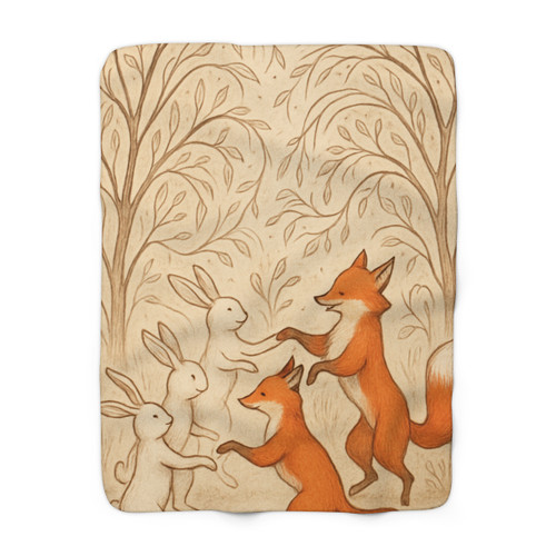 Whimsical Forest Dance - Sherpa Fleece Blanket