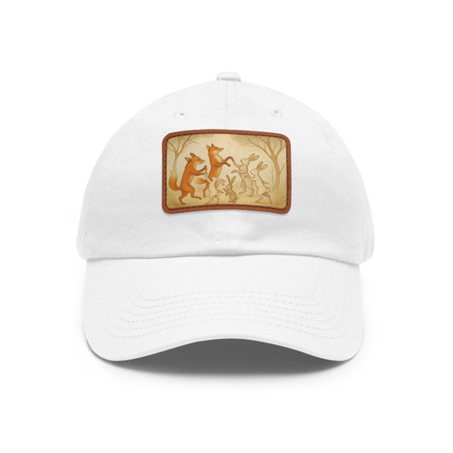 Whimsical Forest Dance - Dad Hat with Leather Patch (Rectangle)