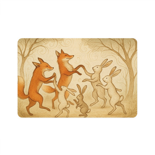 Whimsical Forest Dance - Pet Food Mat (12x18)