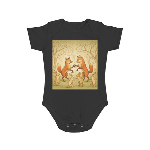 Whimsical Forest Dance - Short Sleeve Baby Bodysuit