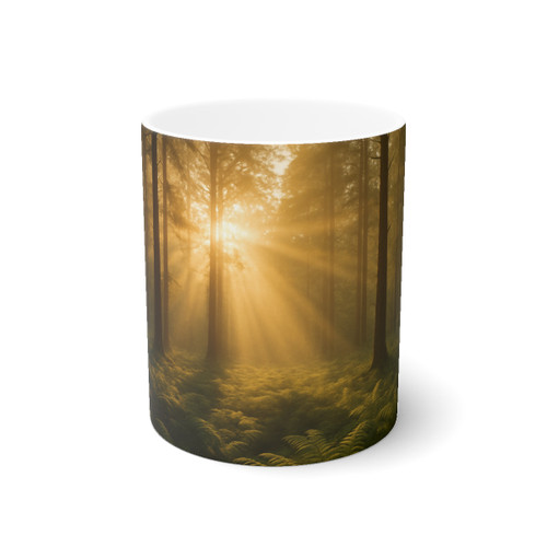 Serene Forest Retreat - White Ceramic Mug, 11oz and 15oz