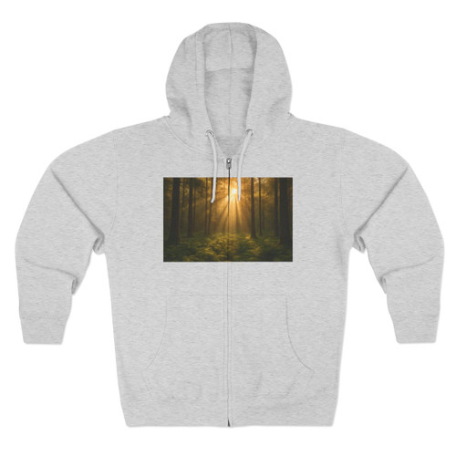 Serene Forest Retreat - Unisex Zip Hoodie